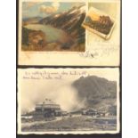 RIESENGEBIRGE BRÜCKENBERG, 2 gelaufene Ansichtskarten1900 und 1937 mit Ansichten Teich/Prinz