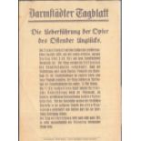 1937 "DAS OSTENDER UNGLÜCK", HESSISCHER ADELBeim Flugunfall von Ostende am 16. November 1937 kamen