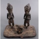 Figurenpaar der Chokwe, Zentralafrika 1. Hälfte 20. Jh.Männliche und weibliche Figur mit