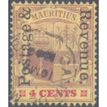 1902 MAURITIUS - CAMP DE MASQUEseltener Stempel "CAMP DE MASQUE" auf Michelnummer 110(Stempel