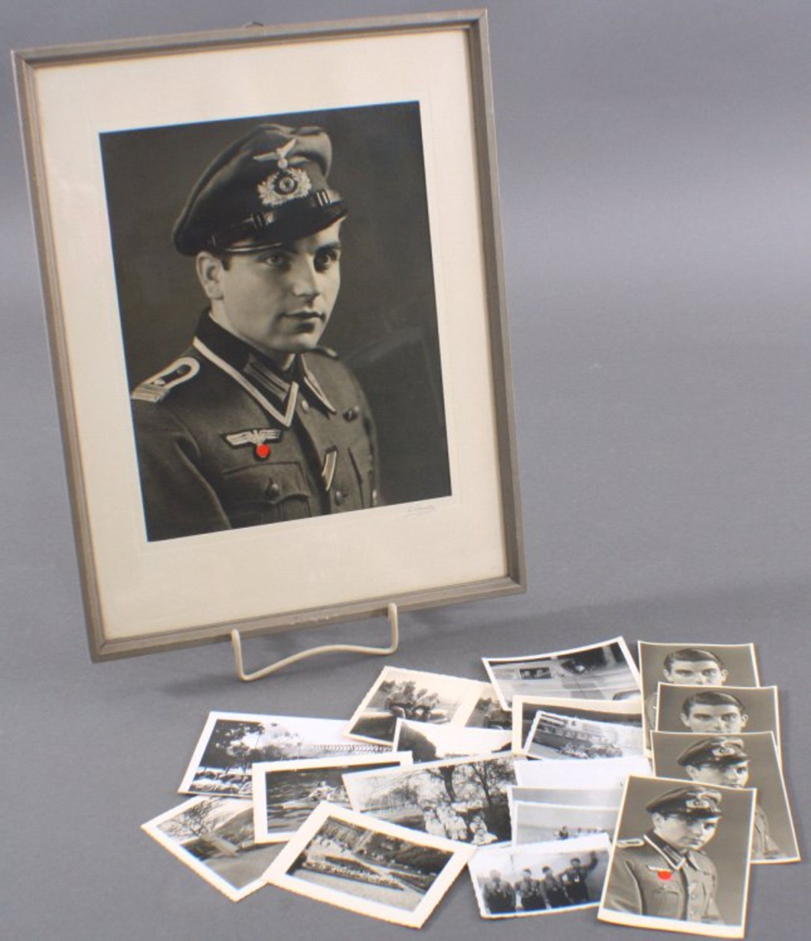 Konvolut Fotos, Militär und Privataufnahmen, Wehrmacht17 Fotos von Kleinformat bis