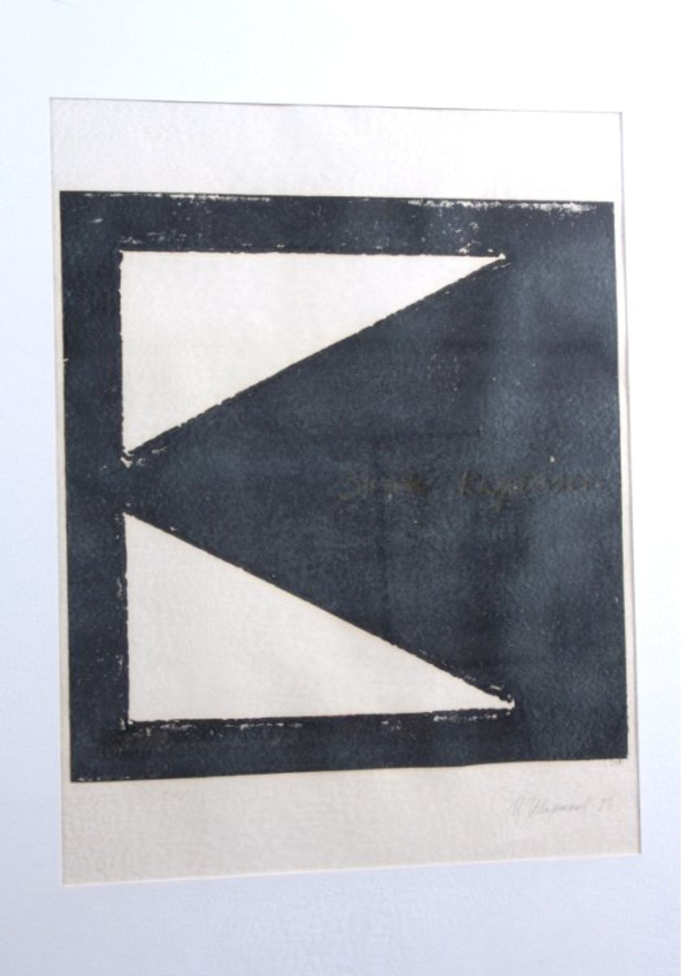 Komposition in Schwarz-Weißunten rechts signiert und datiert 93, mittig mitKyrillischen - Image 2 of 4