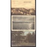 BAD ARENDSEE ALTMARK, 3 gelaufene Ansichtskarten1928 mit Ansichten Schützenhaus, Abendstimmung am