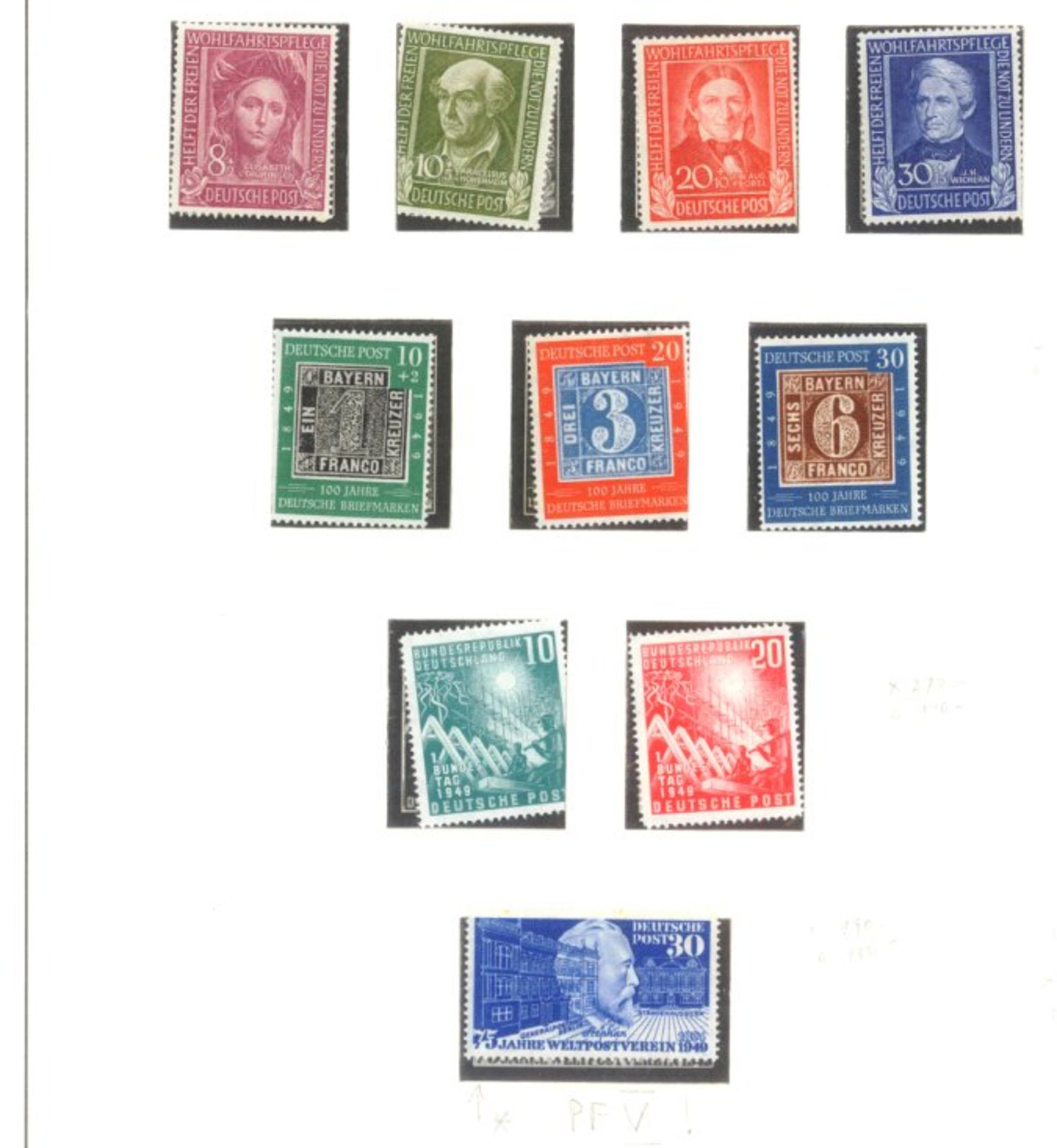 BUND 1949-1986sehr saubere postfrische Sammlung auf LINDNER -Falzlosblättern mit 3 Ringbindern. In - Bild 2 aus 9