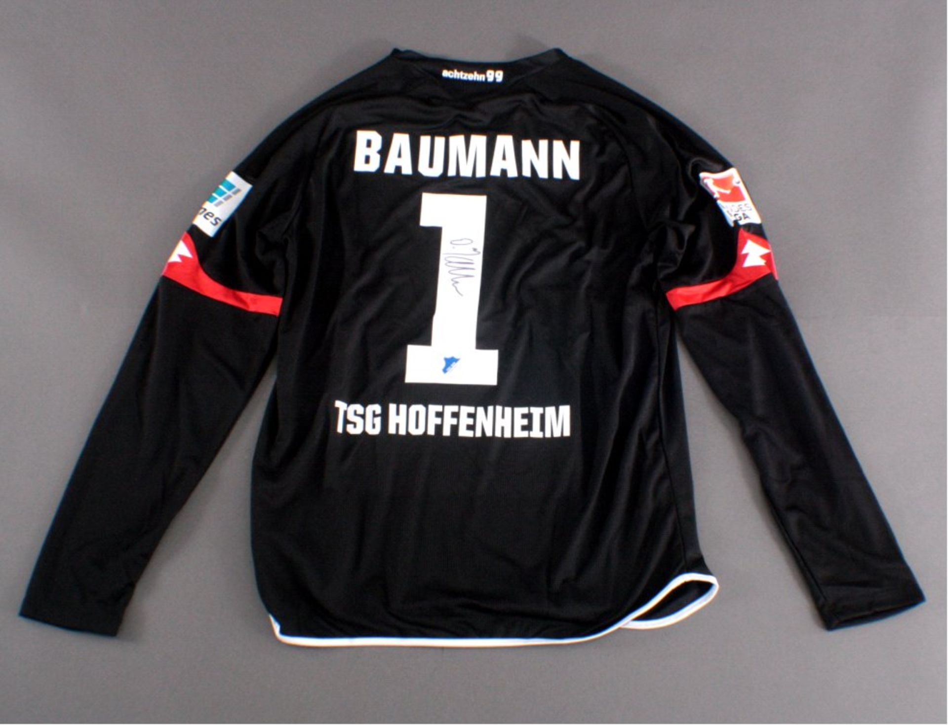 TSG Hoffenheim Trikot mit original Unterschriftsigniert und beflockt "Baumann", Größe XXL