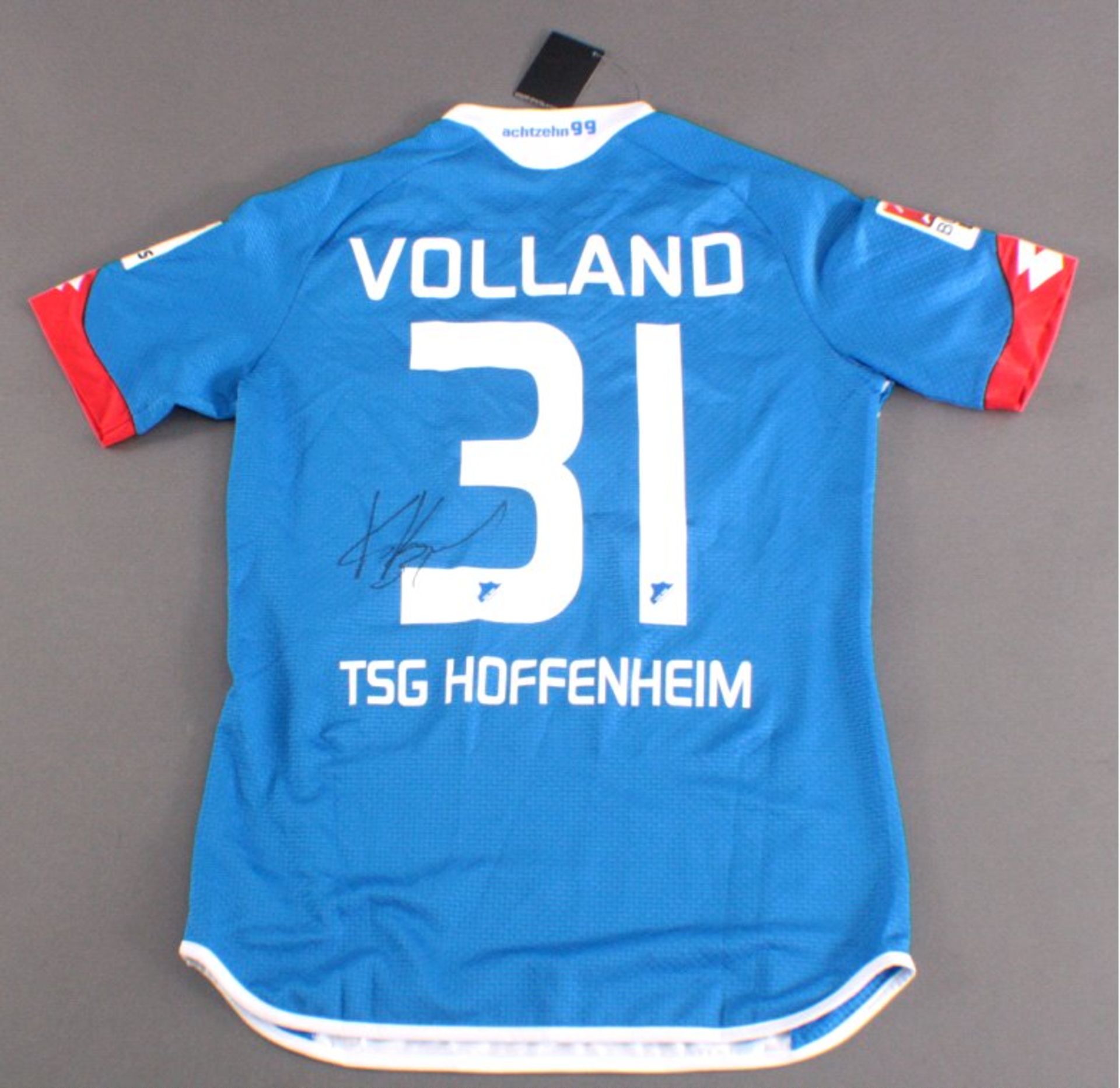 TSG Hoffenheim Trikot mit Signaturbeflockt und signiert "Volland", Größe L