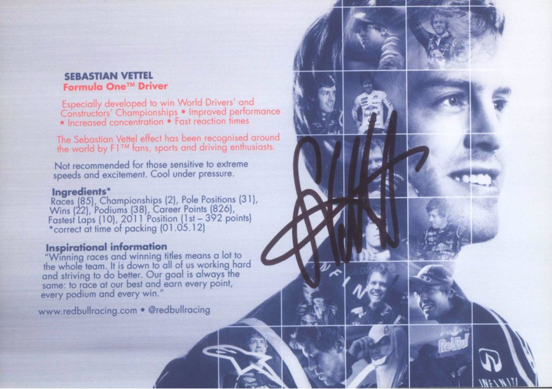 Sebastian Vettel Autogrammkartemit original Unterschrift - Bild 2 aus 2