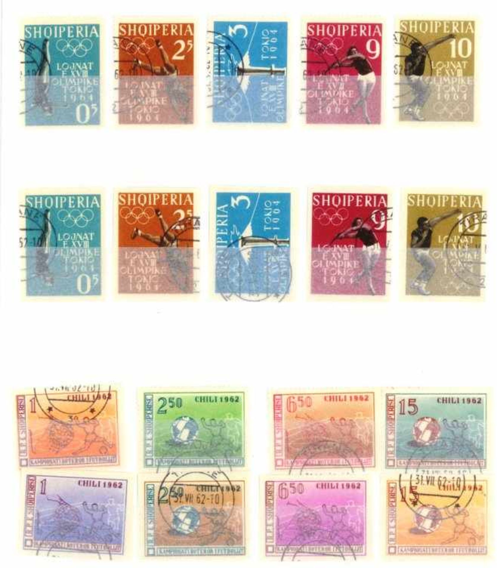 ALBANIEN 1962-1964, mit Blocks 11/12/15!-18; KW 1150,-Euro!!gestempelte Luxussammlung mit den