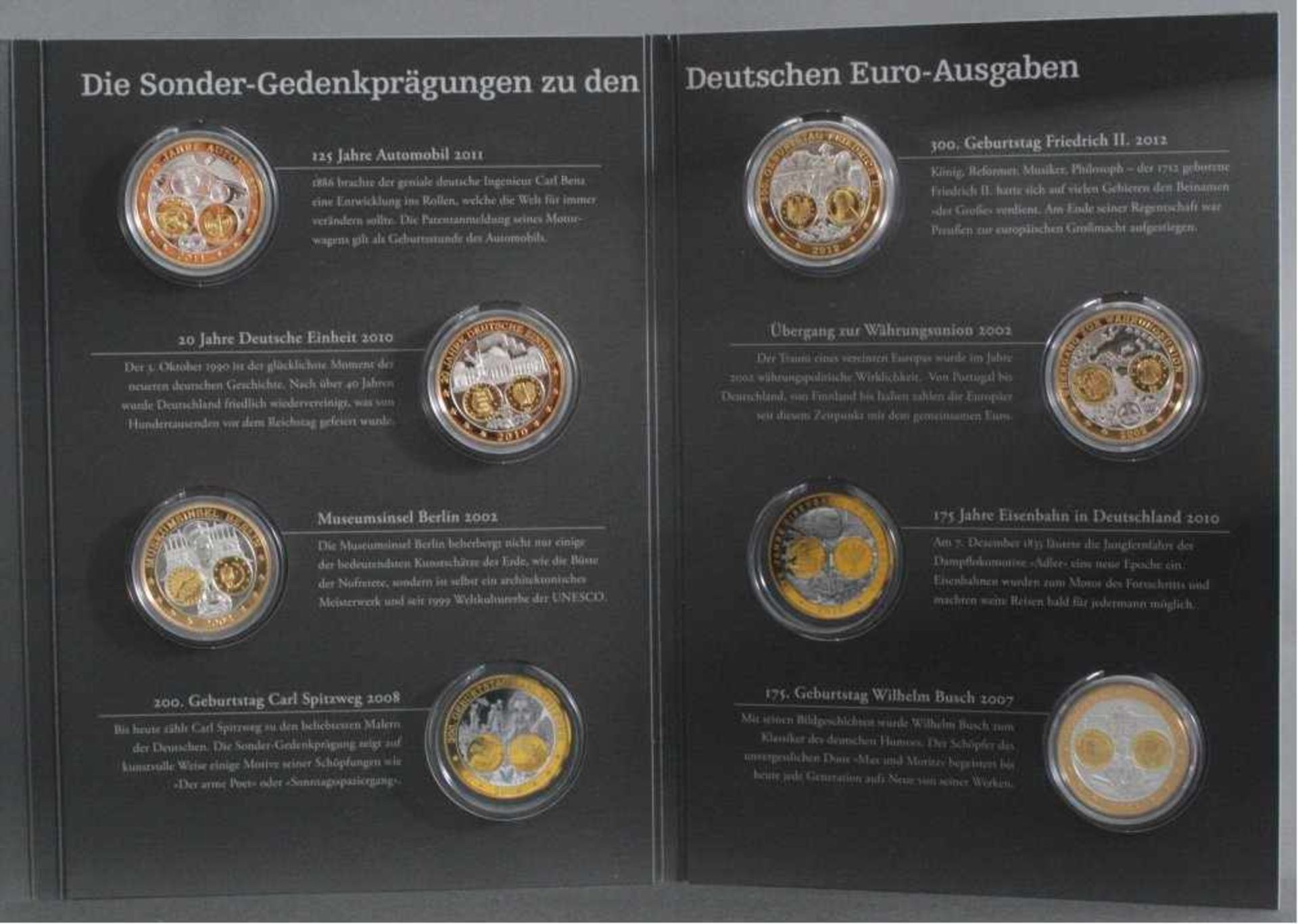 Sonder-Gedenkprägungen zu Deutschlands Euro Ausgaben6 Silbermünzen (333/1000) mit Feingoldauflage. - Image 3 of 3