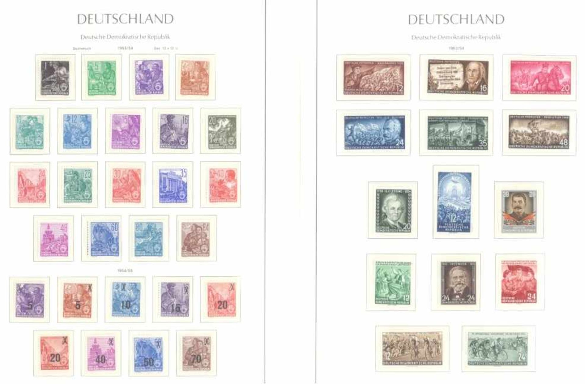 DDR 1949-1990, komplette postfrische Sammlungin 3 blauen Leuchtturm Klemmbindern mitSF- - Image 9 of 10