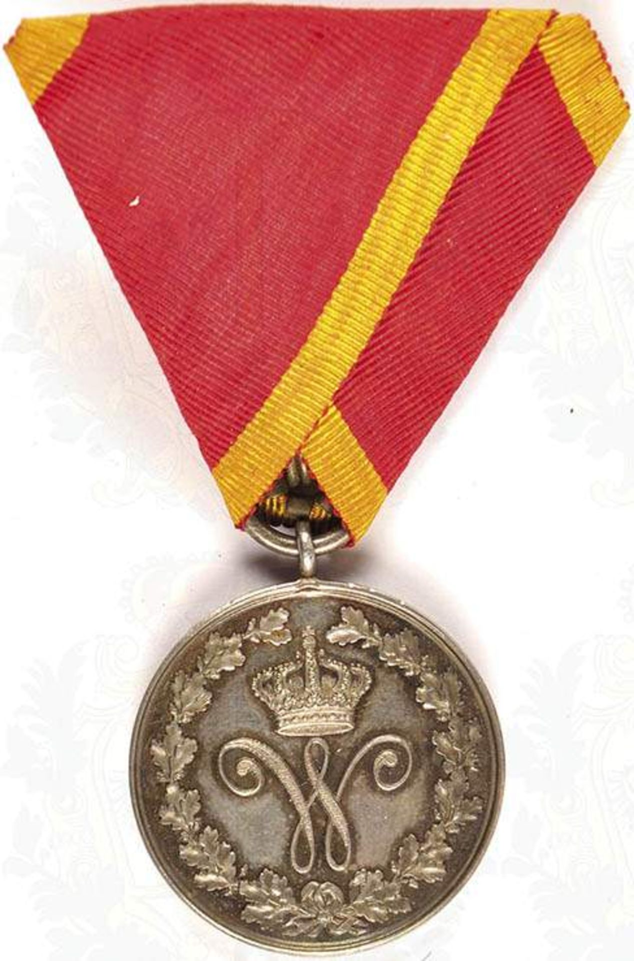 EHRENZEICHEN "IMMOTA FIDES" 1. KLASSE 1903-1918, Silber, Medaille, am Dreiecksband, OEK 604 <