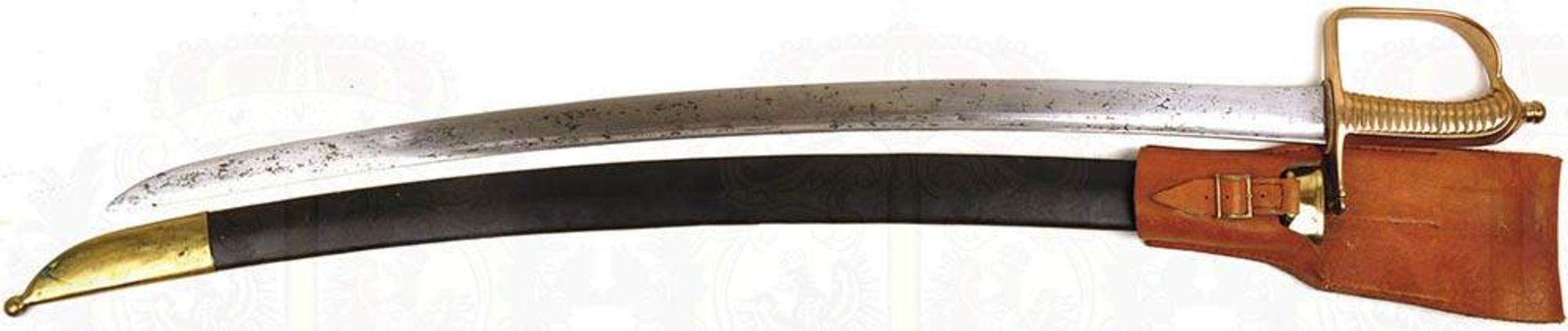 INFANTERIE-SÄBEL M 1806, gekrümmte Keilklinge m. beids., schmaler Rücken-Hohlbahn, L. 64 cm,