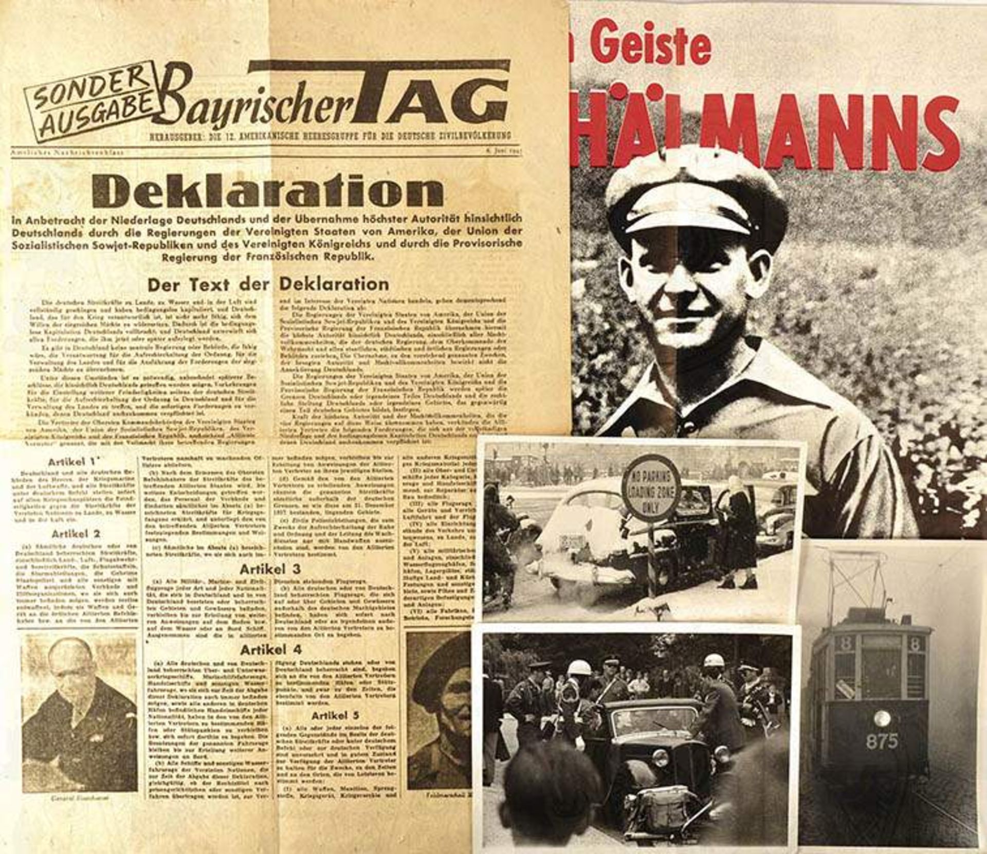 KONVOLUT, Demonstrations-Plakat der KPD/ML, anläßl. d. 30. Jahrestages d. Ermordung Ernst Thälmanns,