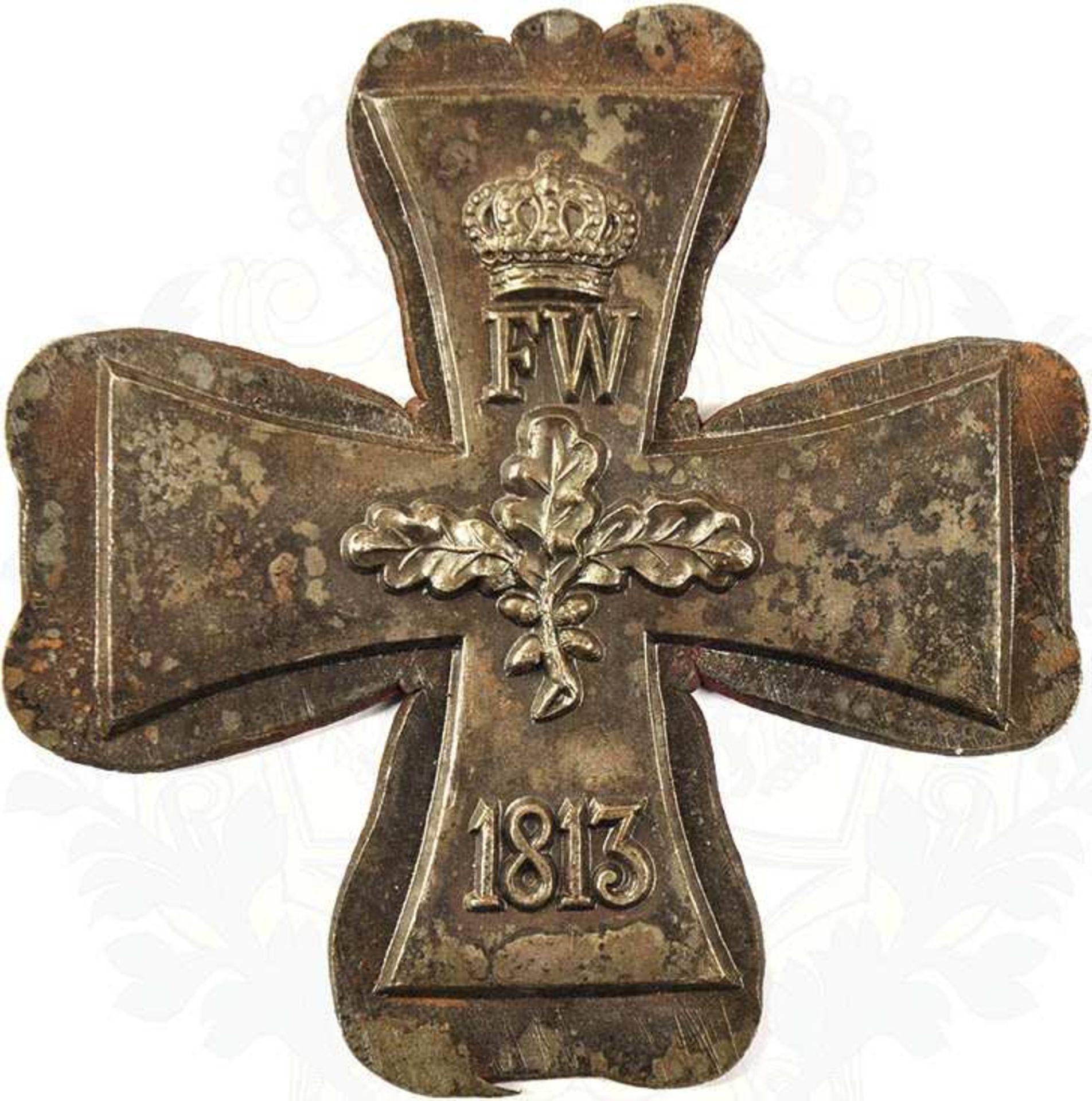 KERN GROßKREUZ EK 1870, feiner Eisen-Guss, noch nicht ausgesägter Rohling, verm. f. d. Verwendung in