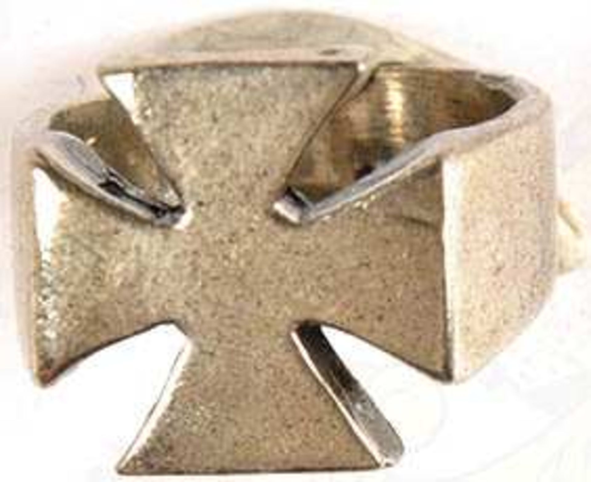 FINGERRING, Schauseite in Form eines "Eisernen Kreuzes" 18x18 mm, Silber "925", neuzeitl. <