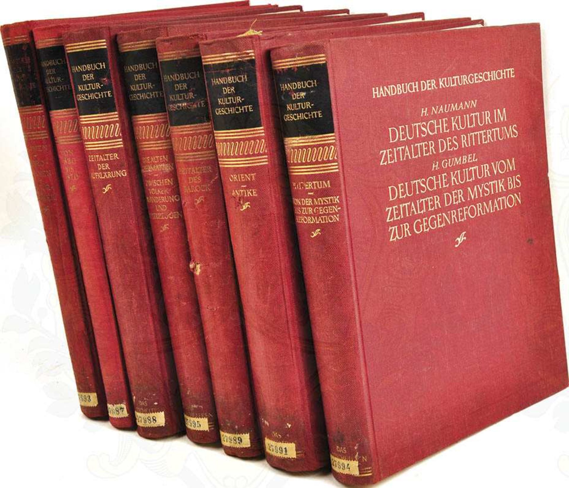 HANDBUCH DER KULTURGESCHICHTE, Dr. H. Kindermann u. a., 12 Teile in 7 Bänden, Potsdam 1935-1939,