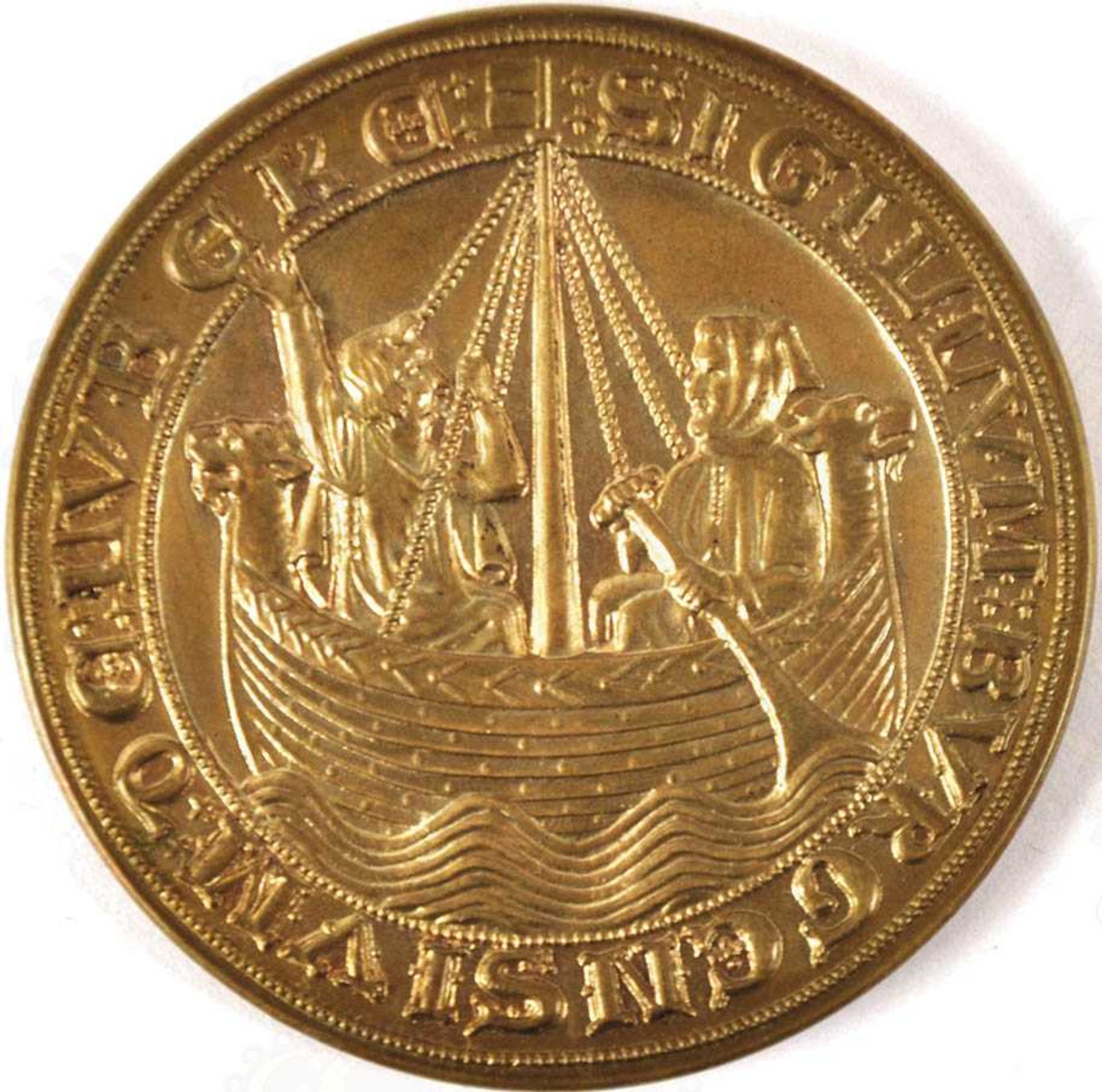 MEDAILLE "OSTSEESCHIFFAHRTS- UND HAFENTAGE" Lübeck 1968, Messing, Herst. "Hoffstätter, Bonn", Ø 51