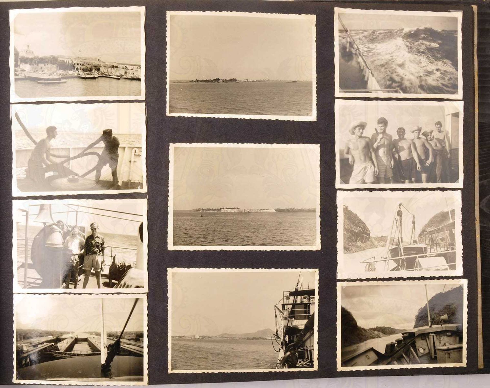 FOTOALBUM EINES BESATZUNGSMITGLIEDS, des deutschen Frachtschiffes Libanon, über 170 Aufn., um - Bild 4 aus 5