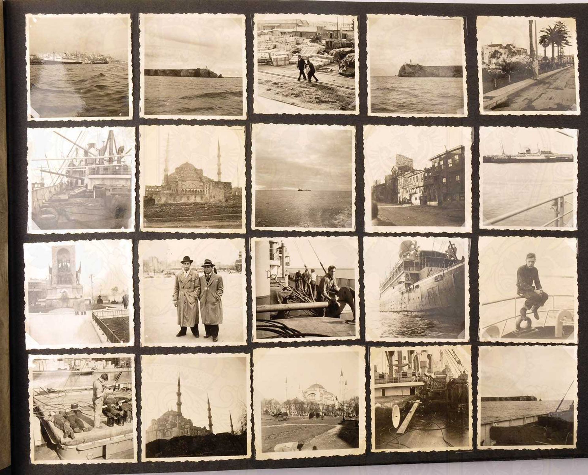 FOTOALBUM EINES BESATZUNGSMITGLIEDS, des deutschen Frachtschiffes Libanon, über 170 Aufn., um - Bild 3 aus 5