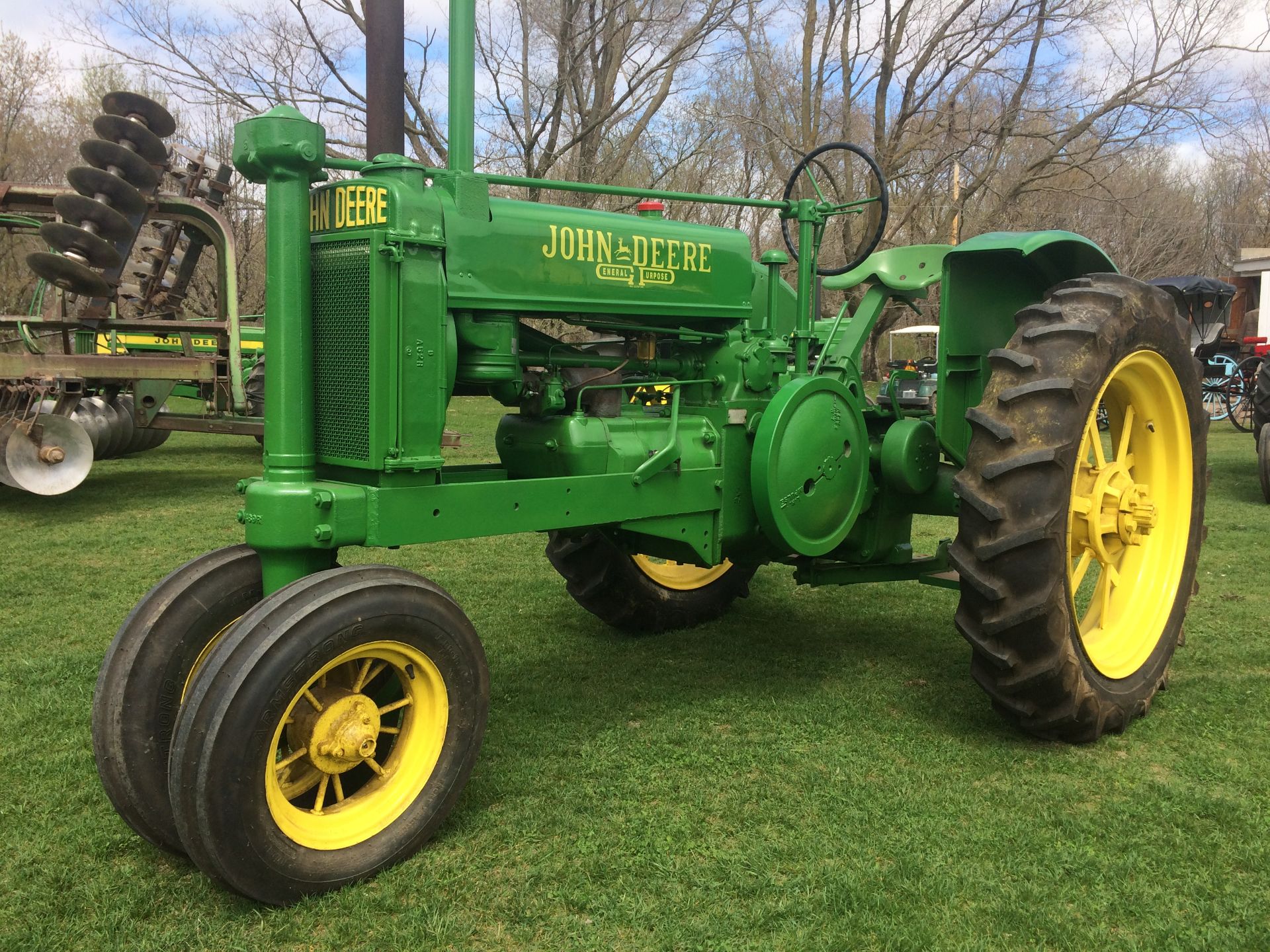 1937 John Deere A, new rubber all around, unstyled newer restoration - Image 2 of 5