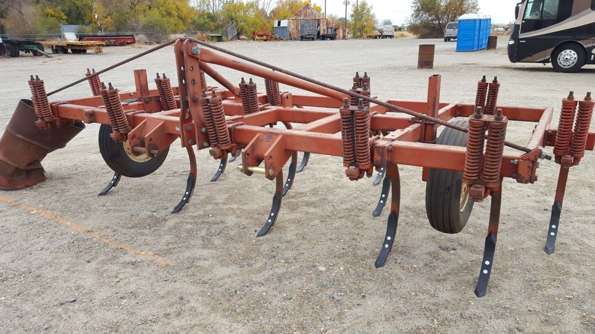 (A) Bush Hog 3 pt. 14 foot chisel plow with guage wheels