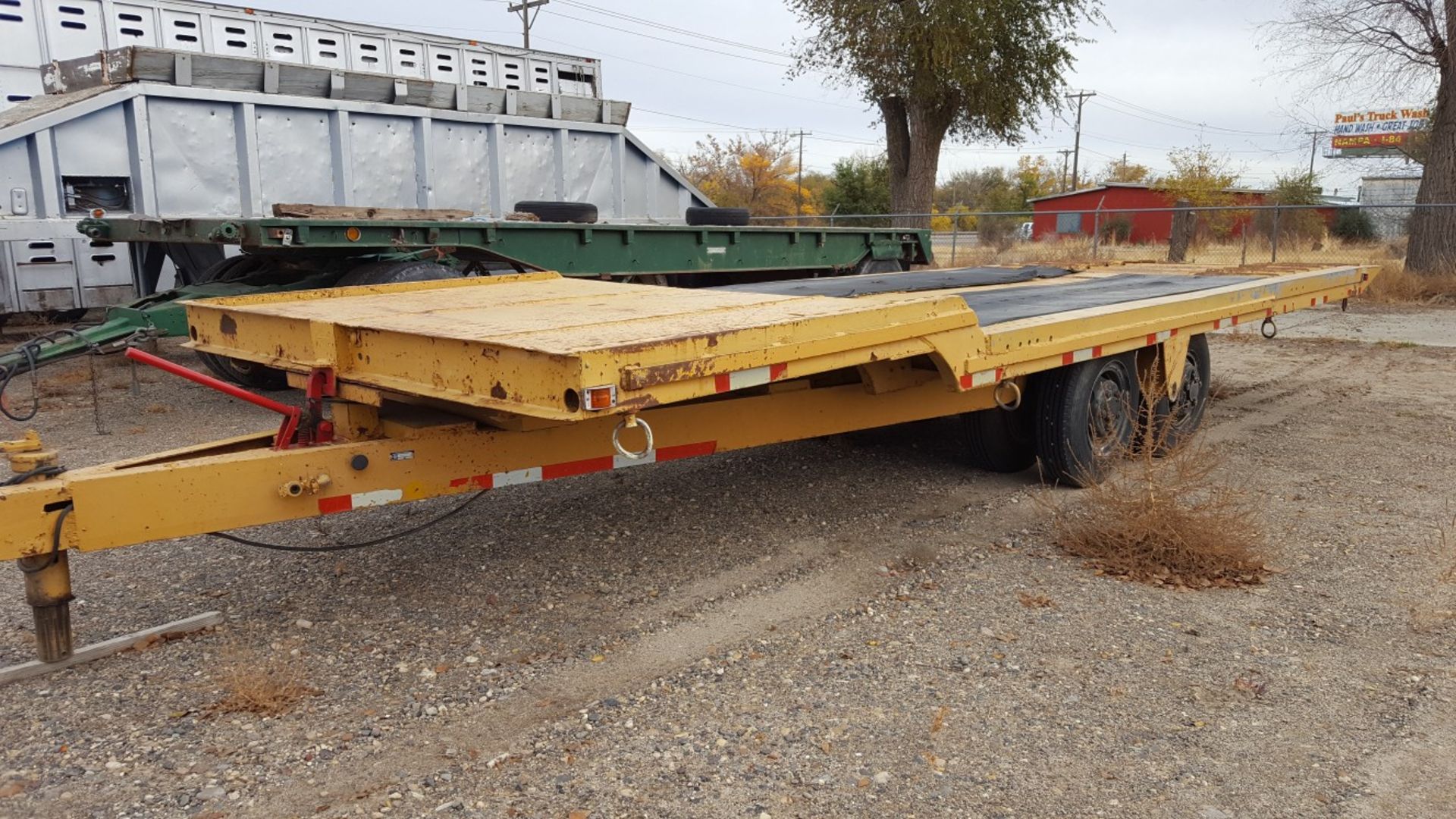 24' tandem dual walking beam axle tilt bed equipment trailer