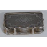 A 19th century Austro-Hungarian shaped rectangular snuff box,