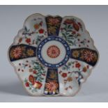 A Worcester shaped circular Queen's pattern teapot stand,