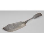 A 19th century Scottish Provincial silver Fiddle pattern fish slice,