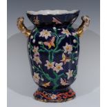 A 19th century Masons Ironstone type two-handled vase,