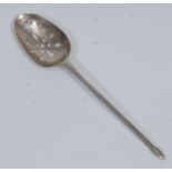 A George II silver mote spoon, of typical form, 11.