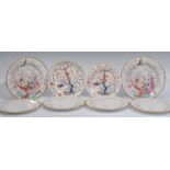 A pair of Flight Barr and Barr Worcester Tree of Life circular plates,