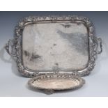 A Victorian EP on copper rounded rectangular serving tray,