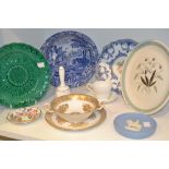 Ceramics - Copeland Spode Italian pattern bowl, an Abbeydale pin dish, a Spode soup bowl and saucer,
