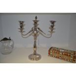 An EPNS 3 branch candelabrum