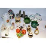 An Arcadian china crested model of Bill Sykes' Dog; other Crested Ware;  novelty condiments;