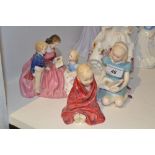 A Royal Doulton figure Bedtime Story HN2059; others Alice, HN2158,