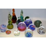 Paperweights - Caithness Collections, Wheel of Fortune, Desert Springs, others,