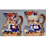 A pair of Masons ironstone ewers,