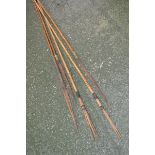 Tribal Art - a Papua New Guinea bamboo spear, flattened barbed head,