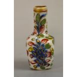 An early 18th century miniature Chinese tapering square bottle vase,