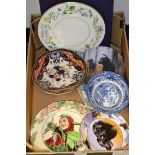 Ceramics - a Royal Doulton Series Ware plate; a Masons Imari comport; Royal Worcester cake plate,