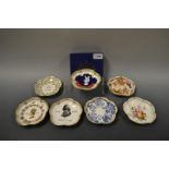 Royal Crown Derby - a Wheelers of Loughborough 50th anniversary VE Day trinket dish;