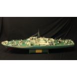 Radio Controlled - a kit built model World War II period Torpedo Boat "SGB9", twin screw drive,