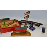 Hornby series - track and accessories; Level crossing, no 1E Buffer Stop, track,