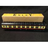 Exley - a BR 1st/3rd Side Corridor Coach No.M3035M, cream maroon livery.