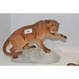 A Beswick Puma on stand,model no.