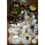 Ceramics - Victorian and later, continental vestas, lustre teaware, Goss crested ware,