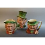 A Beswick large Toby jug, Scrooge; others, Mr Michanber and Tony Weller,