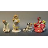 A Royal Doulton figure Lets Play HN 3397;  others Best Friends HN3935,  Whats The Matter? HN3684,